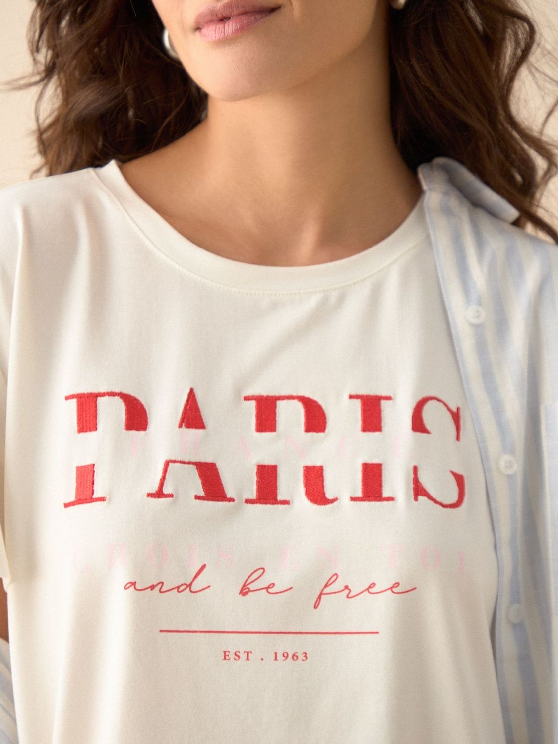 Camiseta Mujer Esprit Paris Graphic