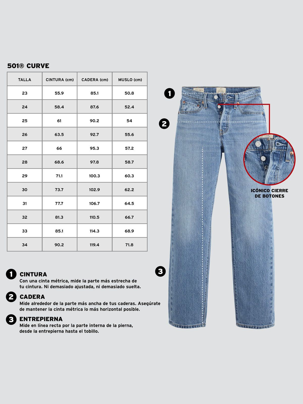 Jean Mujer Levis 501 Curve