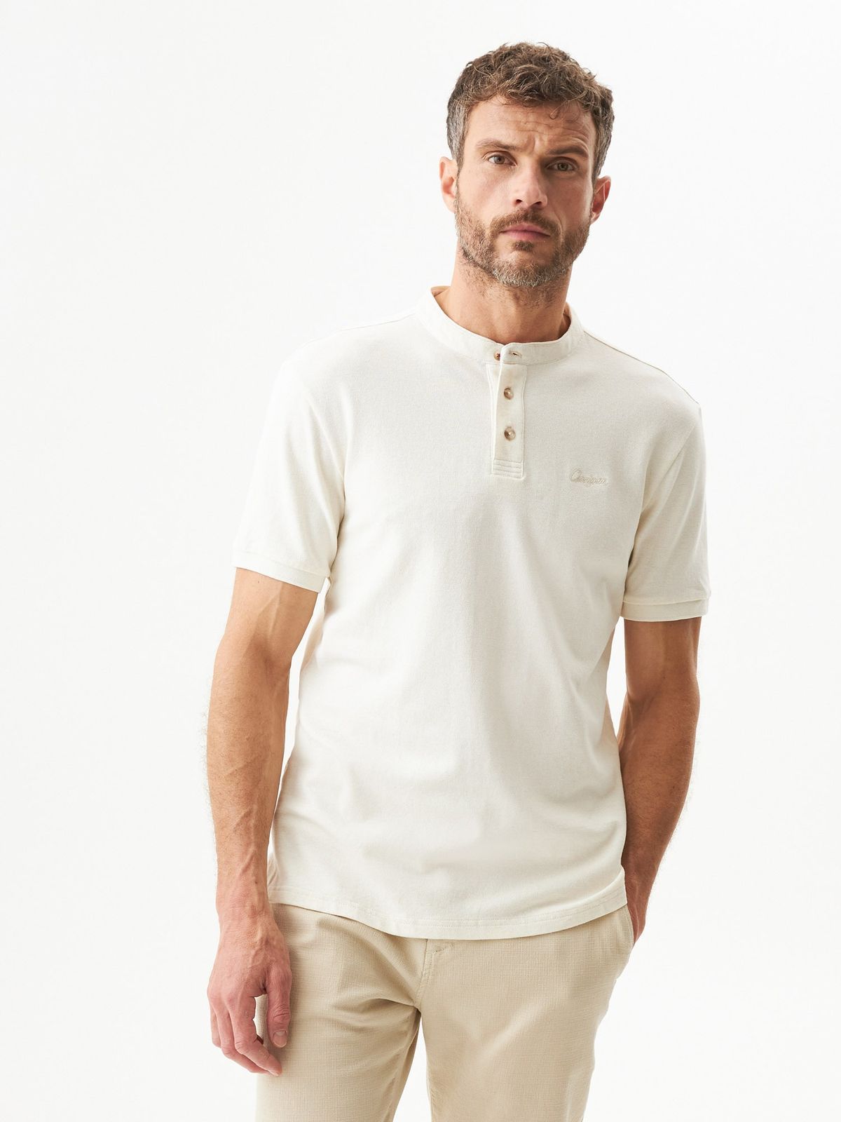 Polo Hombre Chevignon Lino Cuello Neru