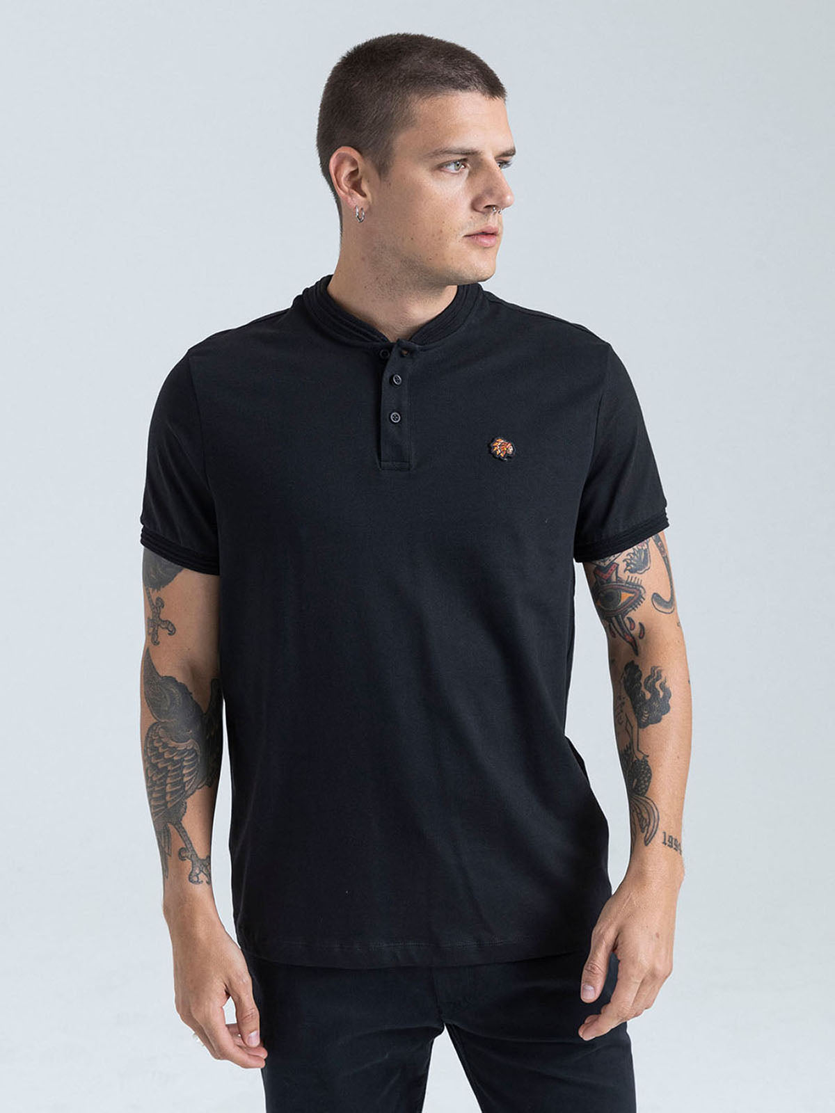 Polo Hombre Americanino Slim Cuello Neru