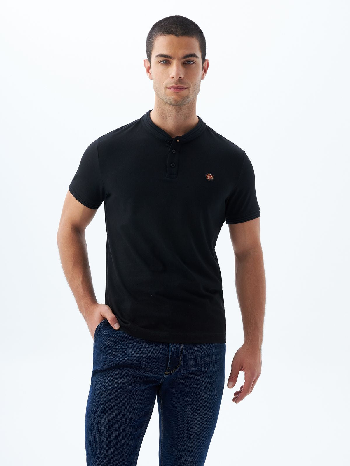 Polo Hombre Americanino Slim Cuello Neru