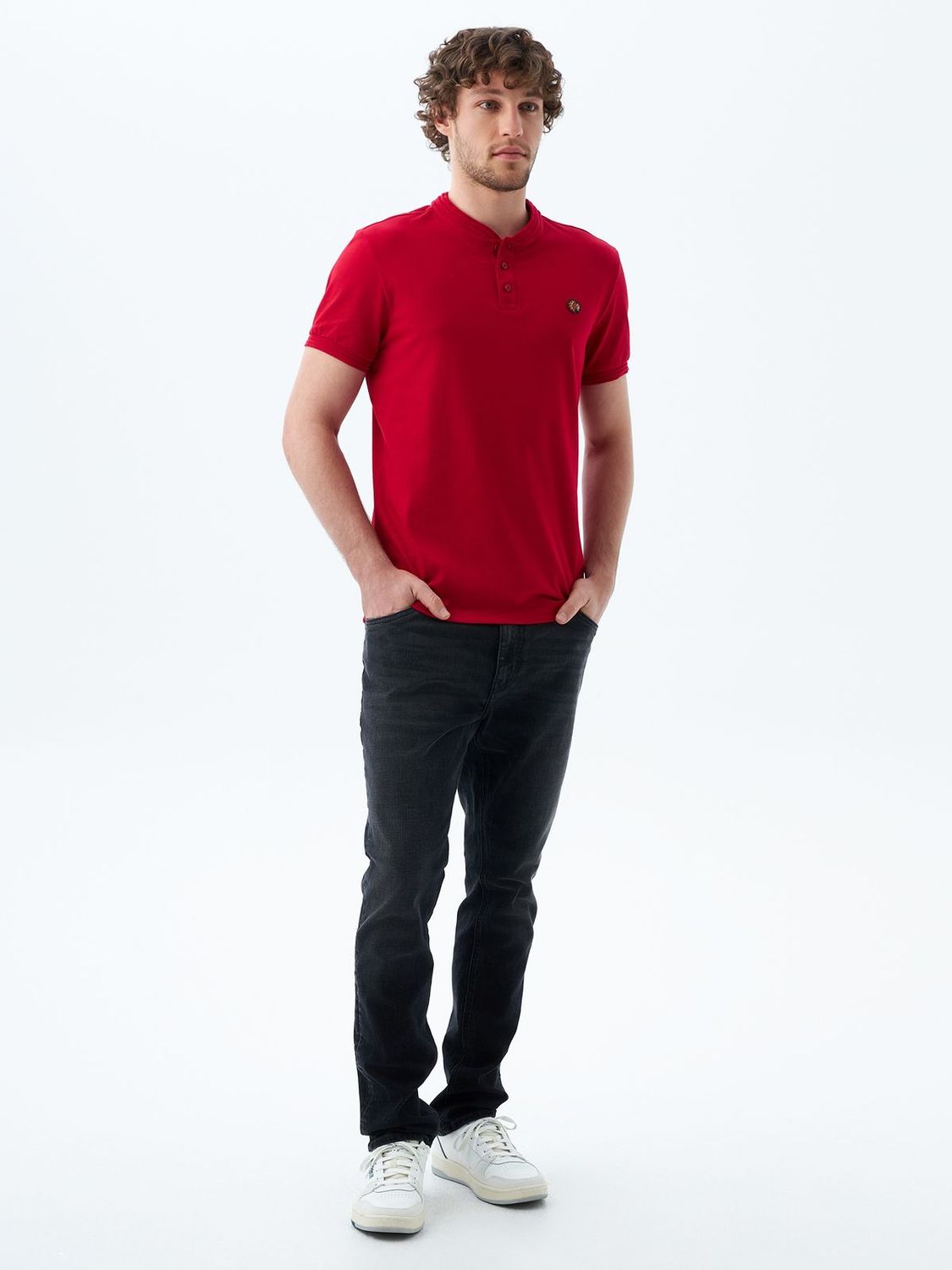 Polo Hombre Americanino Slim Cuello Neru