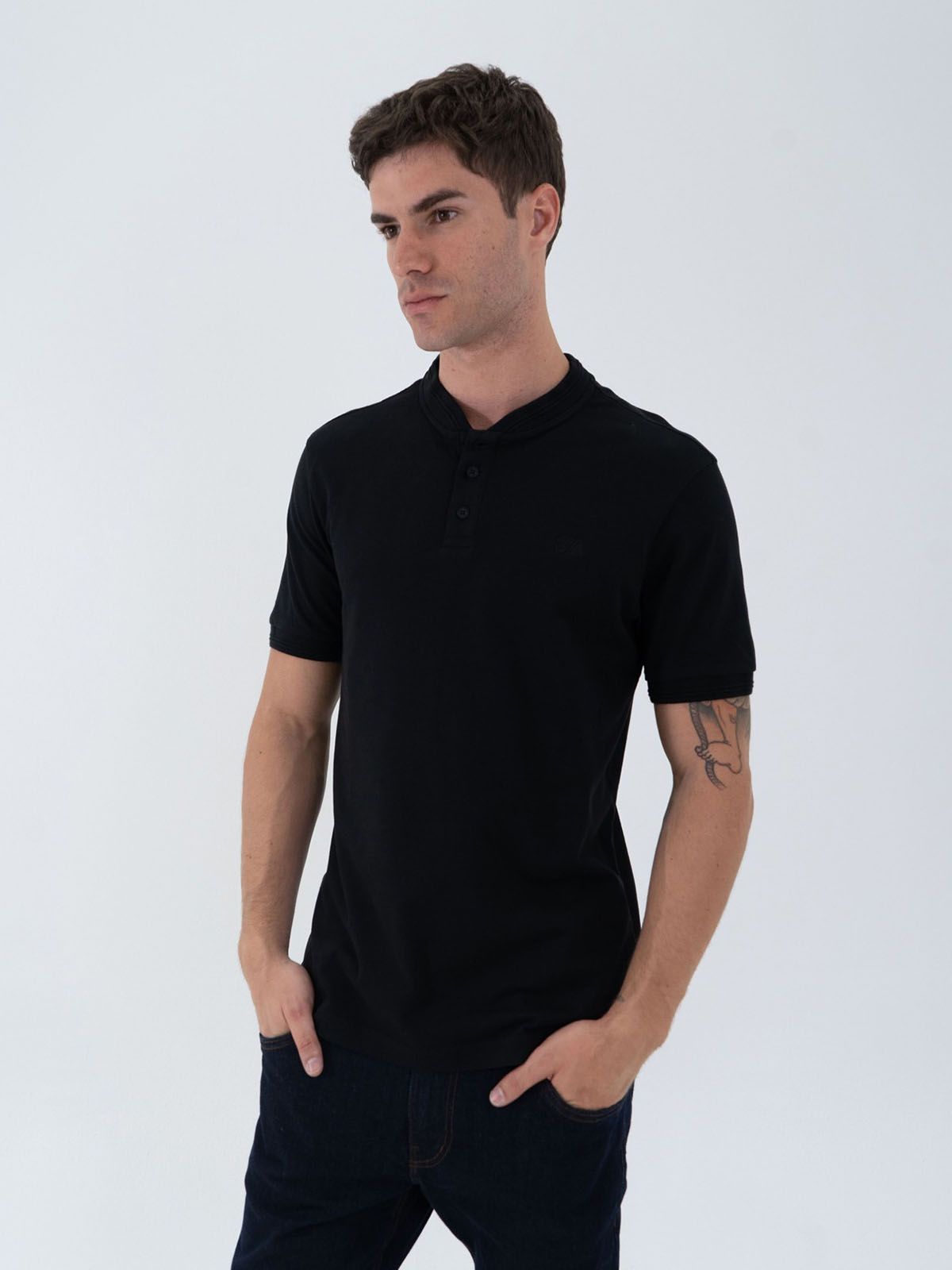 Polo Hombre Americanino Slim Cuello Neru
