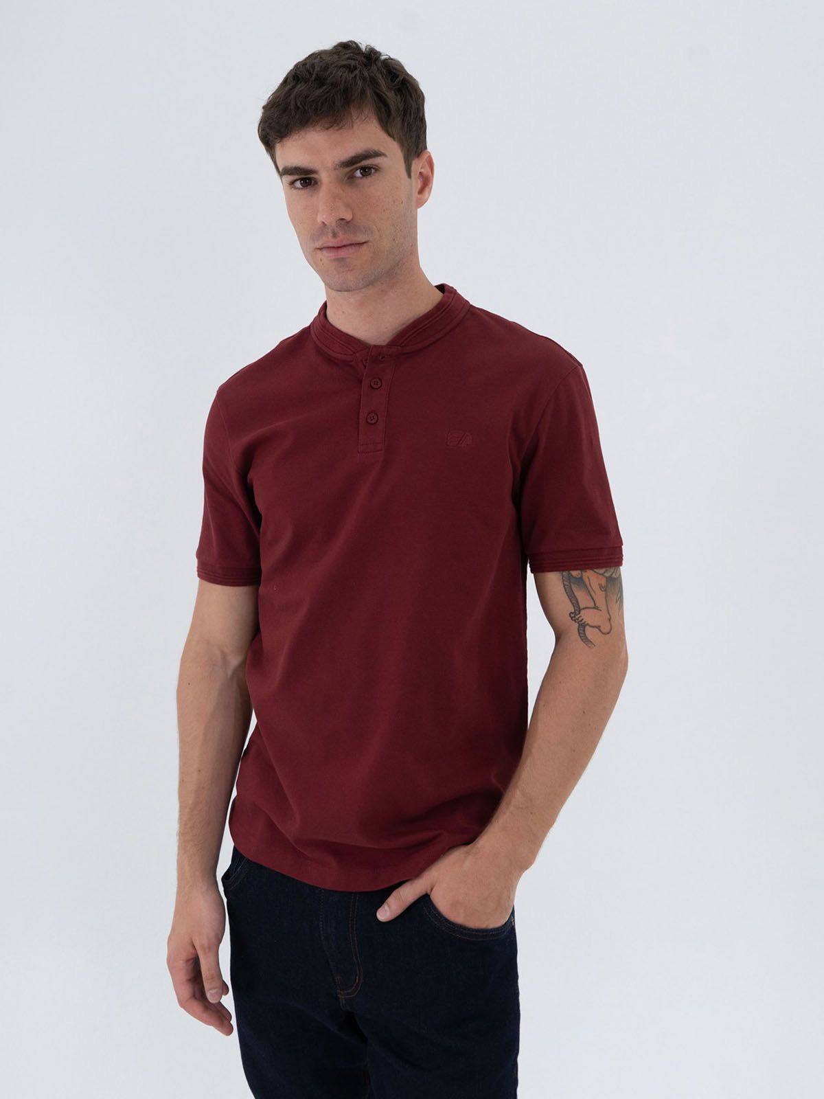 Polo Hombre Americanino Slim Cuello Neru