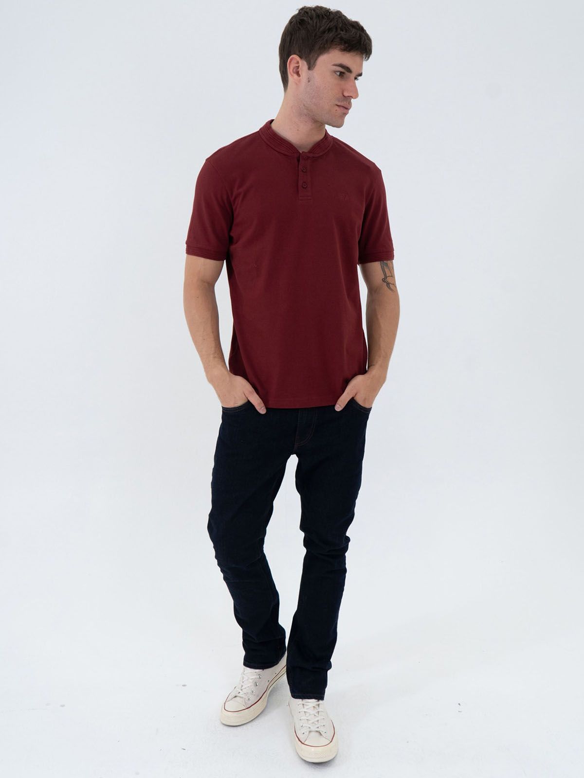 Polo Hombre Americanino Slim Cuello Neru