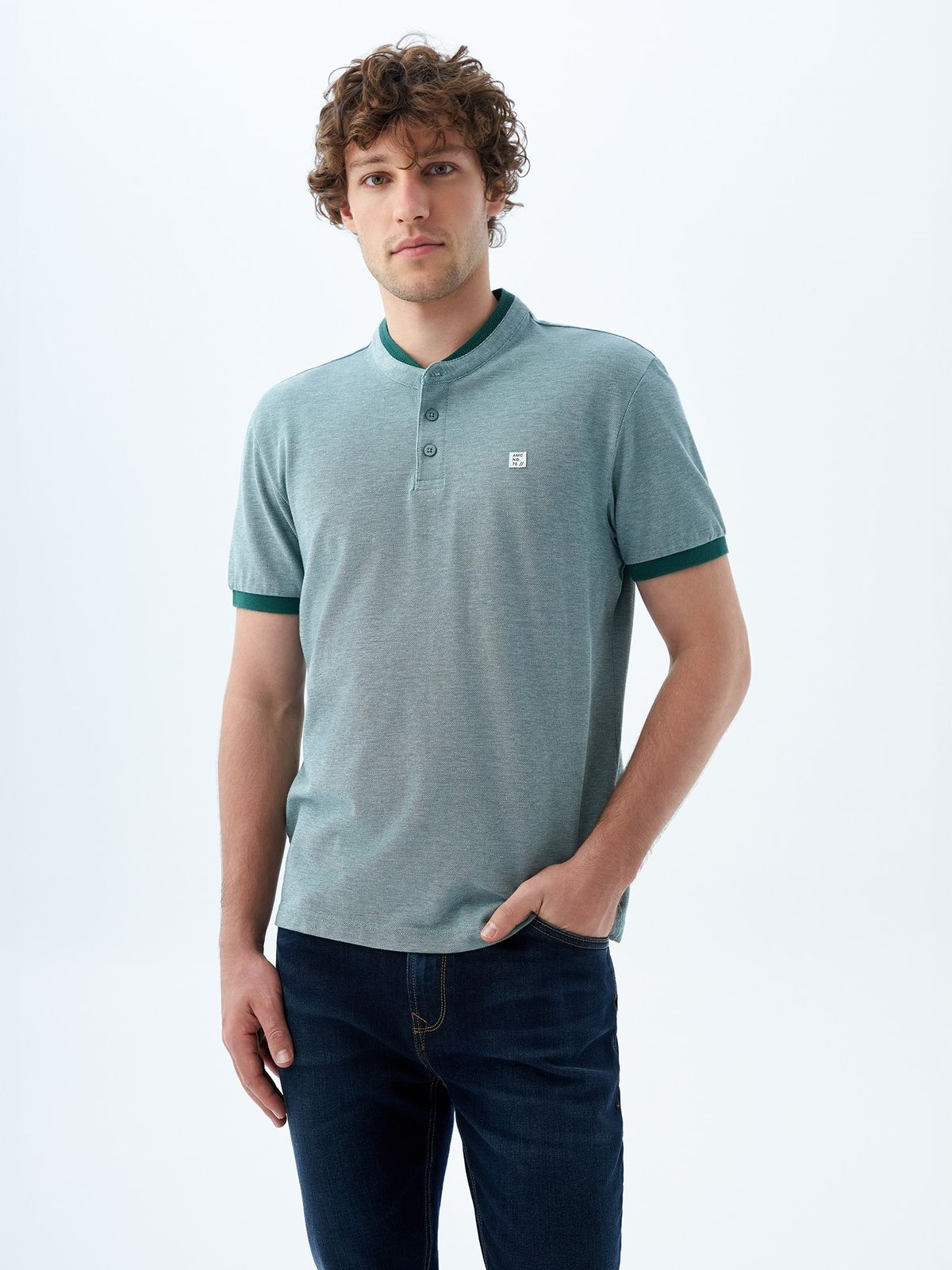 Polo Hombre Americanino Slim Cuello Neru