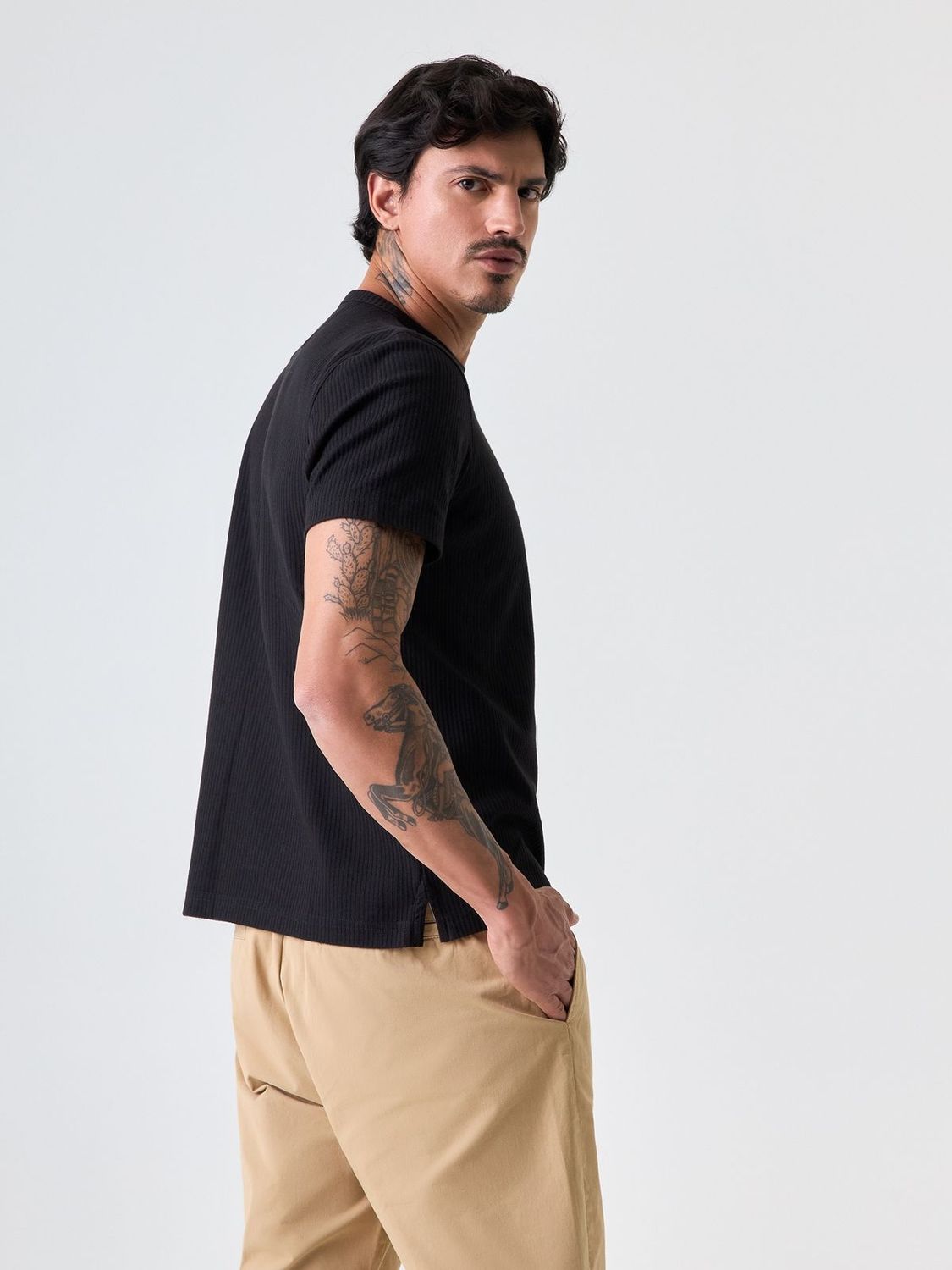 Camiseta Hombre Americanino Textura Slim Fit