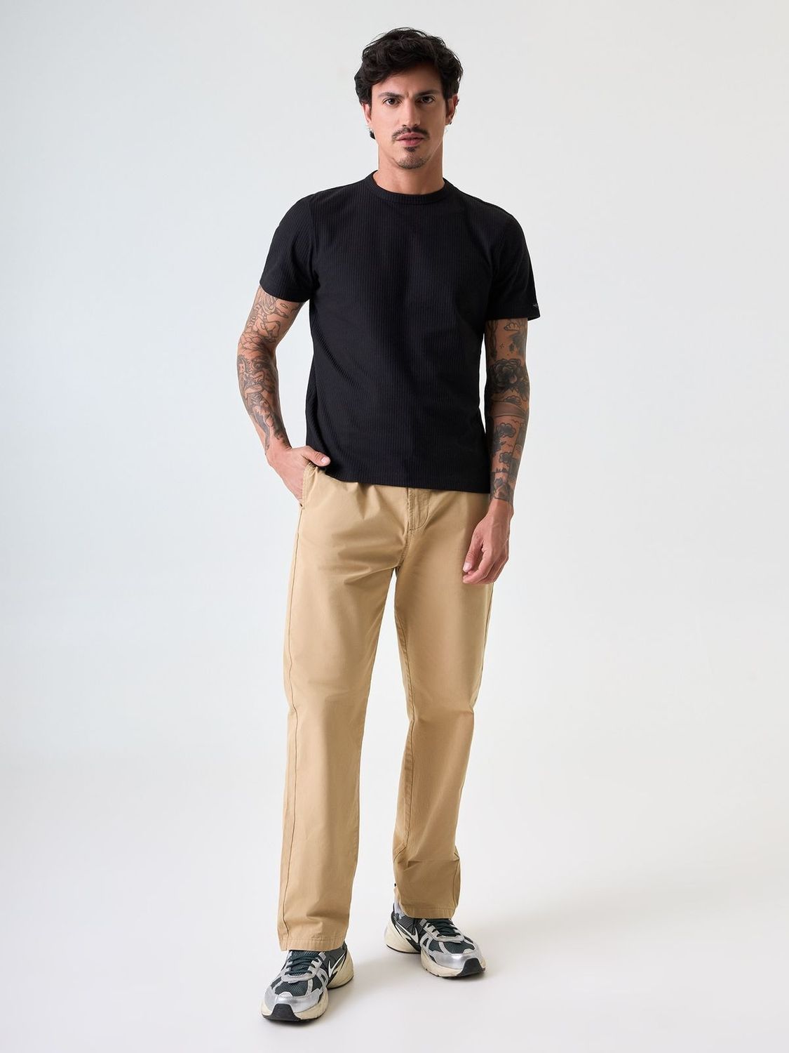 Camiseta Hombre Americanino Textura Slim Fit