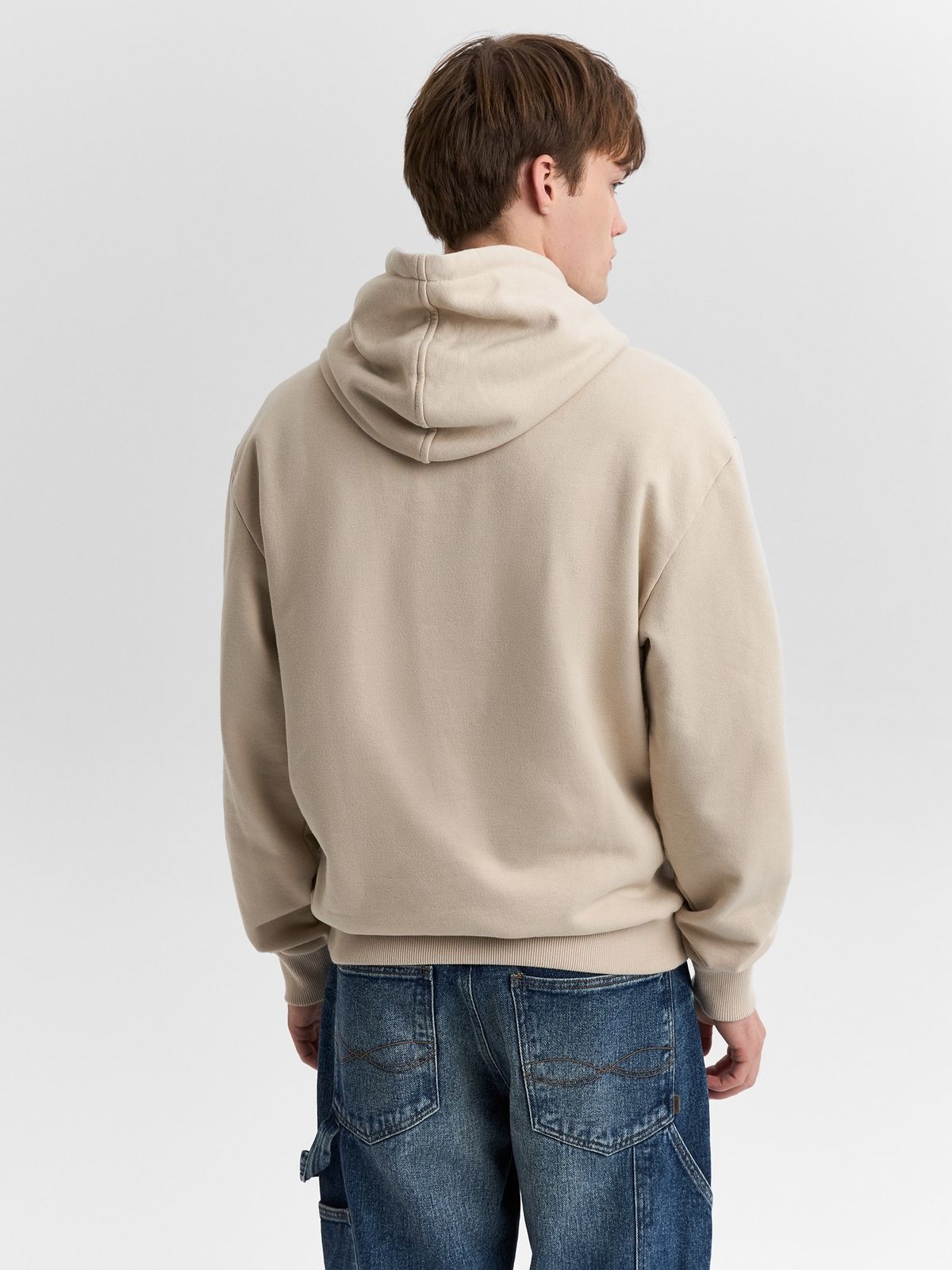 Buzo Hombre Americanino Con Capucha Sin Cierre