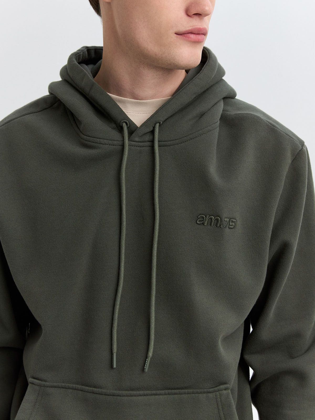 Buzo Hombre Americanino Con Capucha Sin Cierre