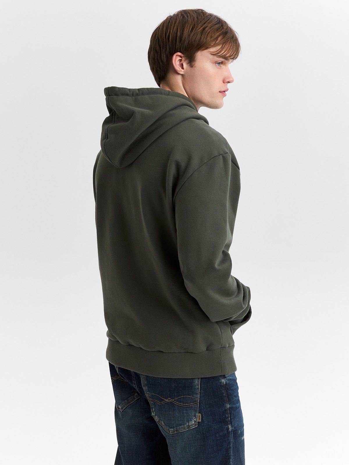 Buzo Hombre Americanino Con Capucha Sin Cierre